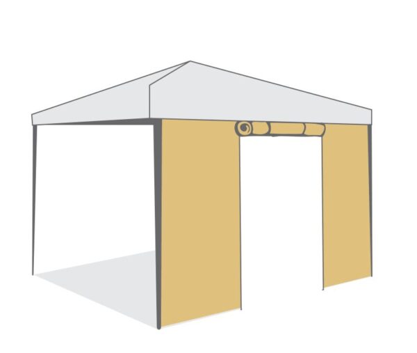 Страница за шатра с врата Tent Pro 3x3 м с цип бежова