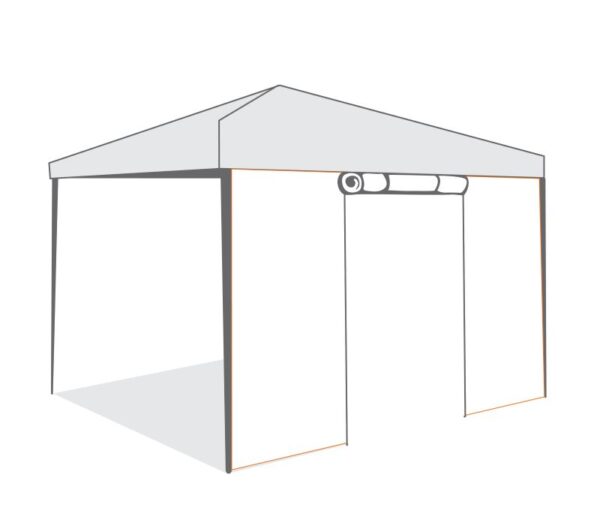 Страница за шатра Tent Pro 3х3 с врата с цип бяла 292x192 см