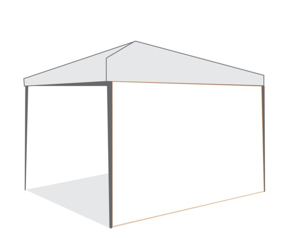 Страница за шатра Tent Pro с врата 292x192 см, бяла, текстилна