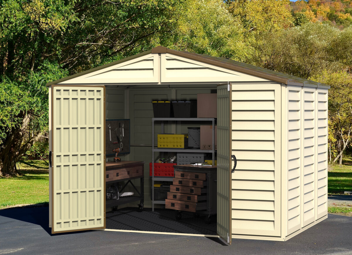 gradinska baraka woodbridge plus 10 5x8 s metalna ramka i vinilovo pokritie 8