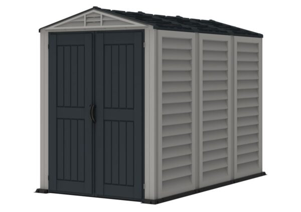 Градинска барака YardMate Plus 5x8 с винилова конструкция и метална рамка