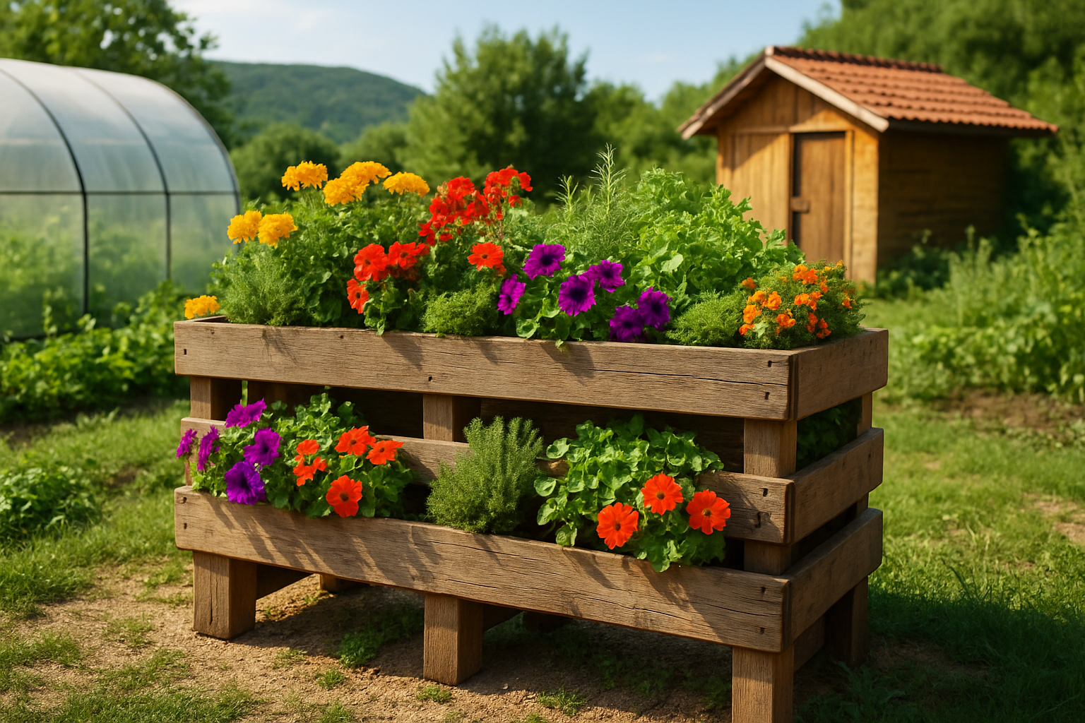 Цветарник от палети &raquo; XLGarden