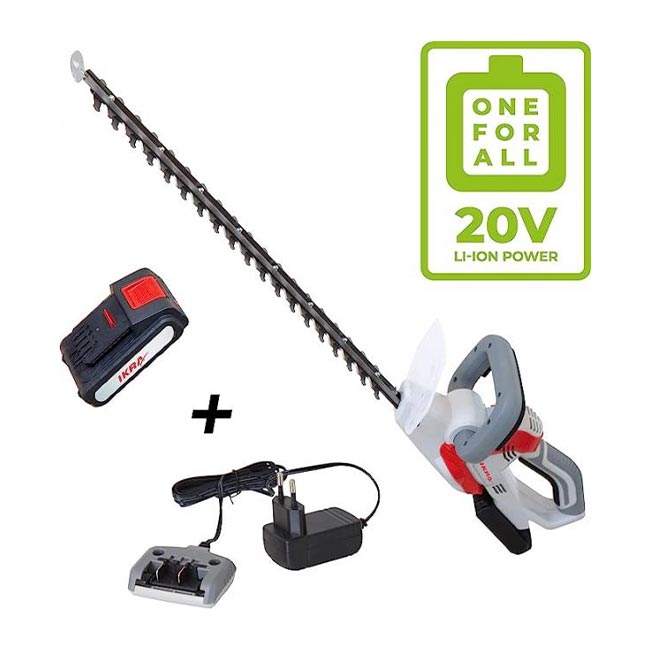 Акумулаторен храсторез IKRA IAHS 20-1 20V, 54 см, 2.5 кг » XLGarden