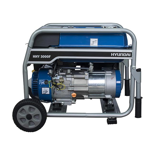 Бензинов генератор Hyundai HHY 3000 FK 3.0kW с колела » XLGarden