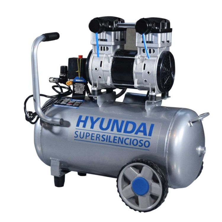Безмаслен компресор за въздух HYUNDAI HYAC 50-2S, 50 л, 1500 W » XLGarden