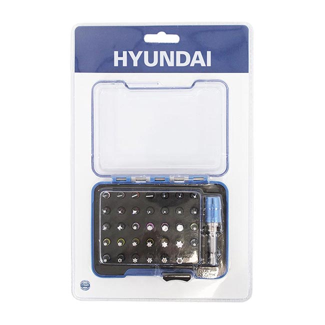 Битове комплект 36 части HY59406 с магнитен накрайник Hyundai » XLGarden