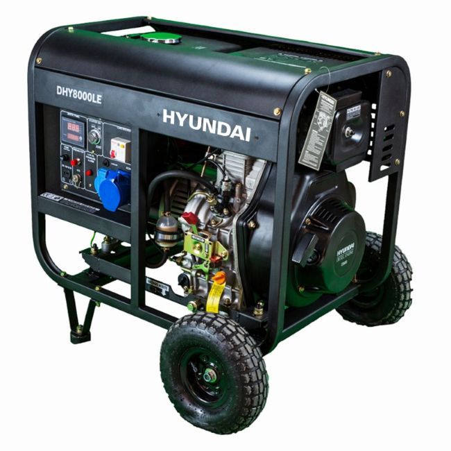 Дизелов монофазен генератор HYUNDAI DHY 8500LEK 6,5 kW » XLGarden