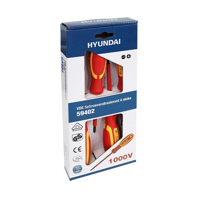 Отвертки 4 части HY59402 комплект от Hyun Комплект отвертки 4 части Hyundai HY59402, CR-V стомана » XLGarden