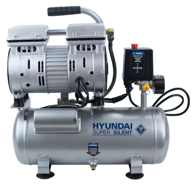 Компресор за въздух безмаслен HYUNDAI HYAC 6-07S, 6л, 550W » XLGarden