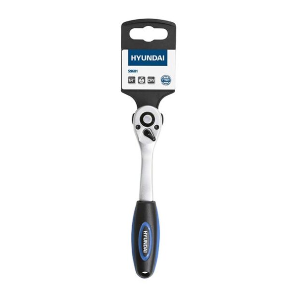 Тресчотка 1/4" хром-ванадий 72 зъба 15 см Hyundai HY59601