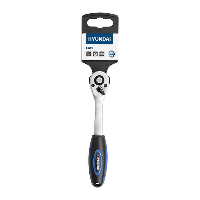 Тресчотка 1/4" хром-ванадий 72 зъба 15 см Hyundai HY59601 » XLGarden