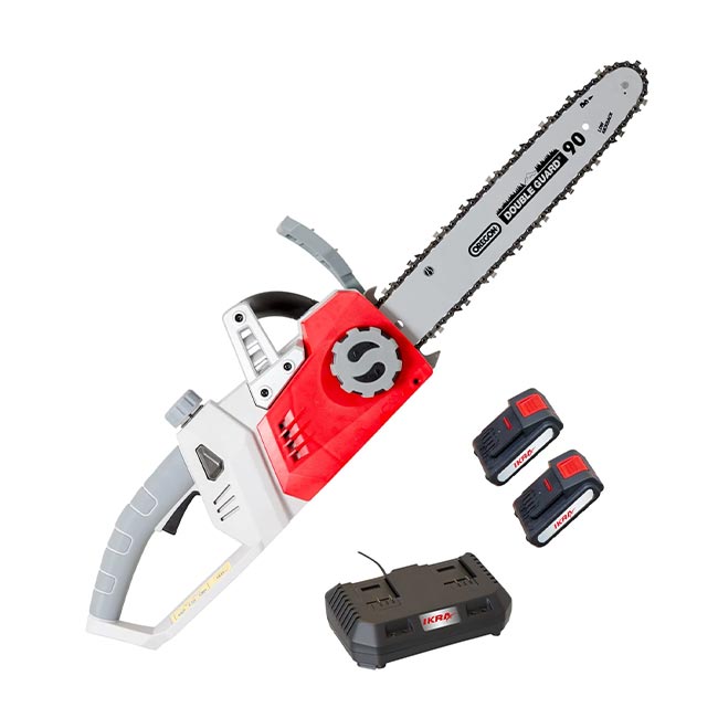 Верижен акумулаторен трион IKRA ICC 2 2035 – 2x20V, 35 см шина » XLGarden